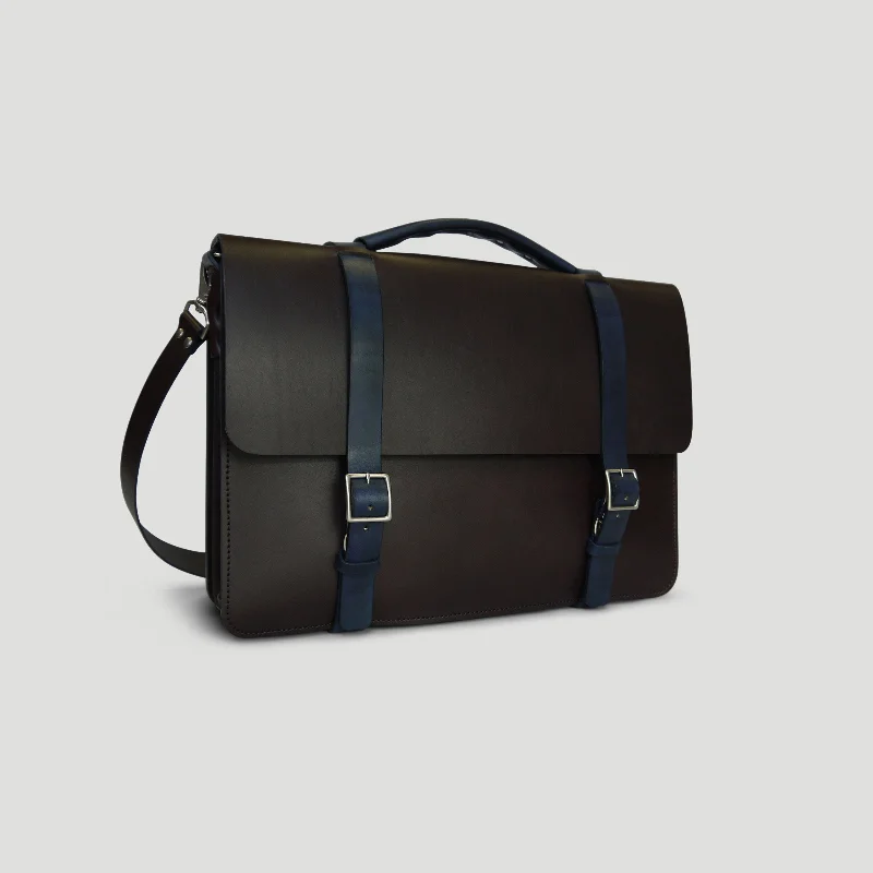 The Duotone - Dark Brown with Blue Fashion Bags, Huge Savings