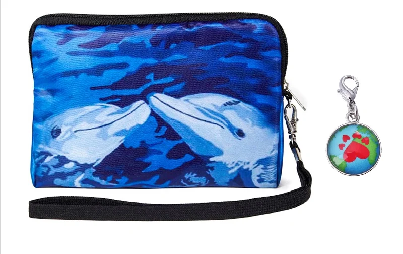 Dolphin Signature Wristlet - The Kiss Fashion-Forward Bags, Now On Sale
